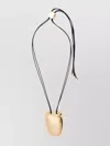 Max Mara Adjustable Cord Pendant Necklace