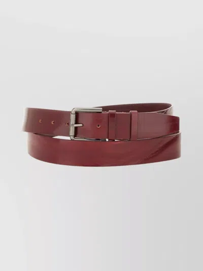MAX MARA ADJUSTABLE LEATHER BELT METAL BUCKLE