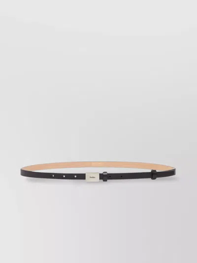 Max Mara Adjustable Leather Belt With 15 Mm Buckle