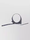 Max Mara Adjustable Paisley Bow Tie Accessory In Blue