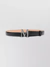 Max Mara Adjustable Smooth Finish Belt With Metallic Buckle In Neutral