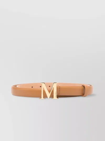 Max Mara Adjustable Smooth Grain Leather Belt In Pink
