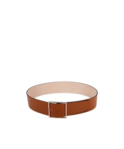 Max Mara Adjustable Waist Belt In Brown