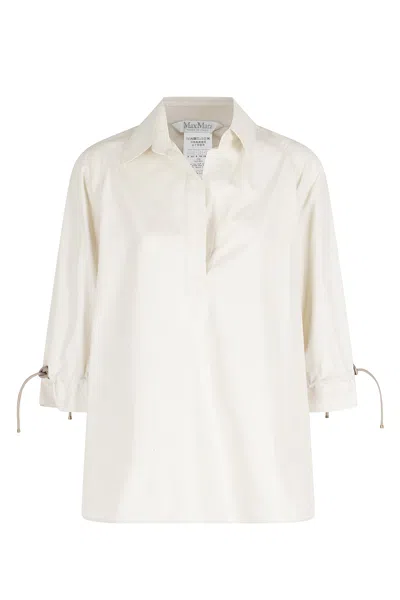 Max Mara Collared Shirt In Neutral