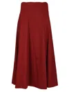 Max Mara Adv - Geneve Drap Baby Camel Zibellinato A-line Skirt Skirts Red In Red