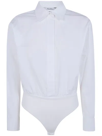 Max Mara Cotton Bodysuit In Black