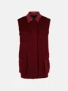 Max Mara Aeroso 1234' Long Vest In Wool, Alpaca And Cherry Cachemire In Burgundy