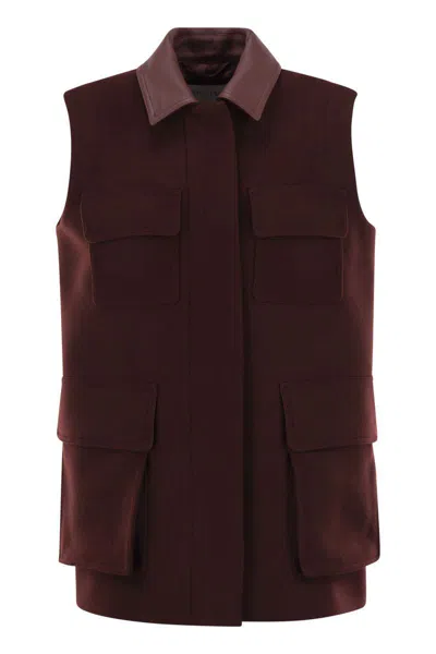 MAX MARA MAX MARA AEROSO1234 - LONG WAISTCOAT IN WOOL, ALPACA AND CASHMERE