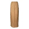 Max Mara Mid-length Crinkled Maxi Skirt With Elastic Waistband In Multi