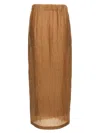 Max Mara Crinkled Texture Midi Skirt With Elastic Waistband
