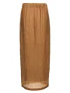 Max Mara Mid-length Crinkled Maxi Skirt With Elastic Waistband In Multi