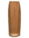 Max Mara Mid-length Crinkled Maxi Skirt With Elastic Waistband In Multi