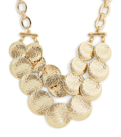 Max Mara Aerovia Disc Necklace In Yellow