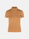 Max Mara 'afa 1234' Camel Wool Yarn Turtleneck Sweater In Brown
