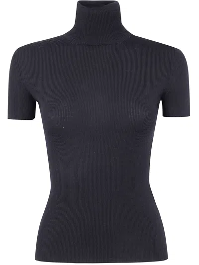 Max Mara "afa1234" Short Sleeves T-shirt In Black