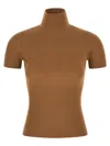 Max Mara Camel Wool Turtleneck In Multi