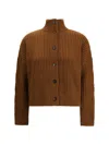 Max Mara Afelio Wool And Cashmere Cardigan In Brown