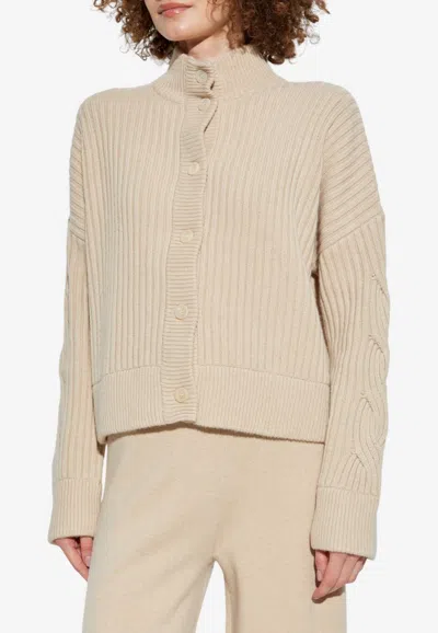 Max Mara Afelio Knit Cardigan In Beige