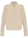 Max Mara Long-sleeved Sweater Jacket In Neutral