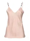 Max Mara Top-woven Waistcoat With Decorative Embellishments And Lustrous Finish In Pink