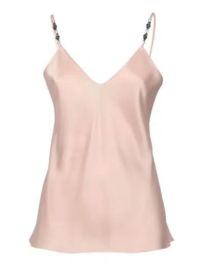 Max Mara Afelio Top-woven Waistcoat In Pink