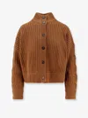 Max Mara Afelio Wool And Cashmere Cardigan In Brown
