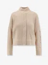 Max Mara Afelio Wool And Cashmere Cardigan In Neutral