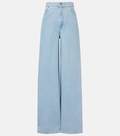 Max Mara Affari High-rise Wide-leg Jeans In Blue