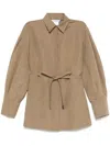 Max Mara Long Sleeve Casual Jacket In Brown