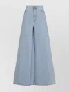 Max Mara Wide-leg High-waist Jeans With Classic Five-pocket Styling In Blue