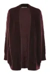Max Mara Affetto1234 - Mohair Yarn Cardigan In Burgundy