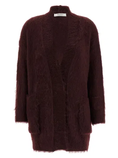 Max Mara Affetto1234 Cardigan In Burgundy