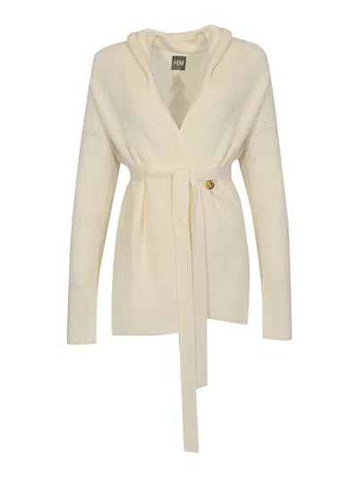 Max Mara Affori Wool Cardigan In White