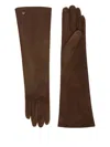 Max Mara Afideesuede - Long Suede Nappa Gloves In Brown