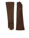 Max Mara Afideesuede Gloves In Suede Nappa In Red