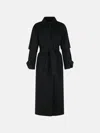 Max Mara 'agamia' Black Cotton Raincoat