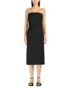 Max Mara Wool-mohair-silk Bustier Maxi Dress In Black