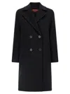 Max Mara Oversized Wool Coat In Black