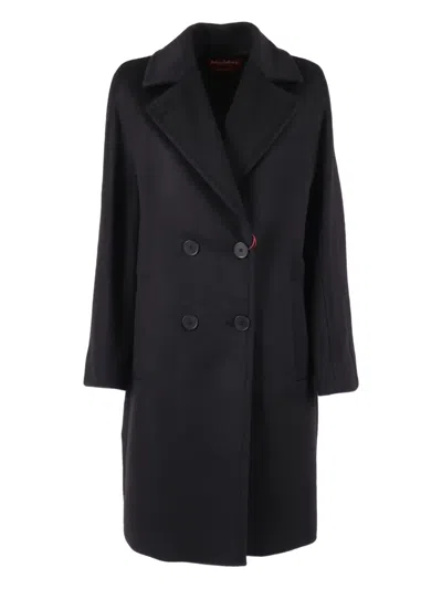Max Mara Agenda Double-breasted Coat In Black