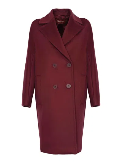Max Mara Agenda Oversized Wool Coat In Red