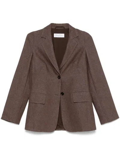 Max Mara Agguati Blazer In Brown