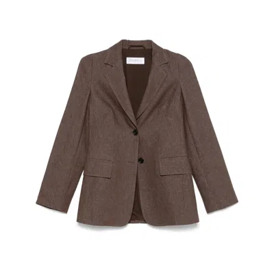 Max Mara Agguati Blazer In Brown