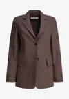 Max Mara Structured Single-breasted Jacket Flap Pockets