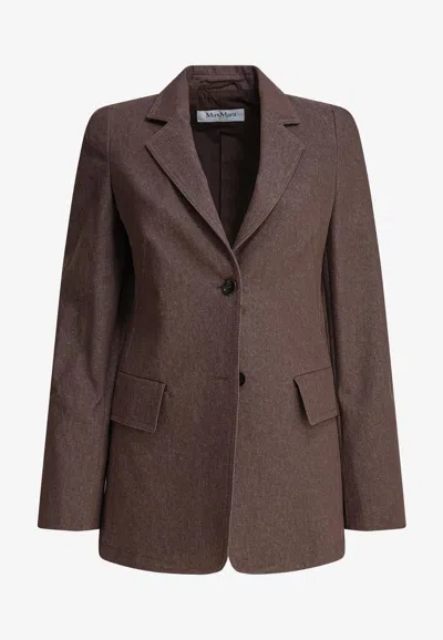 MAX MARA AGGUATI DENIM-EFFECT BLAZER