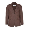 Max Mara Agguati Two Buttons Blazer In Brown
