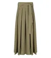 Max Mara Agiate Khaki Skirt In Green
