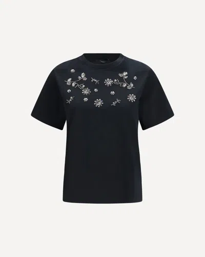 Max Mara Agile Cotton T-shirt In Black