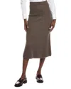 Max Mara Agile Rib Wool Sweater Skirt In Brown