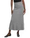 Max Mara Agile Rib Wool Sweater Skirt In Gray