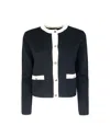 Max Mara Studio Buttoned Crewneck Jacket In 011
